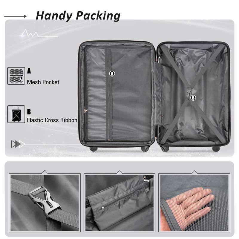 Luggage Sets 2 Piece Carry on Luggage Suitcase Set of 2, Expandable